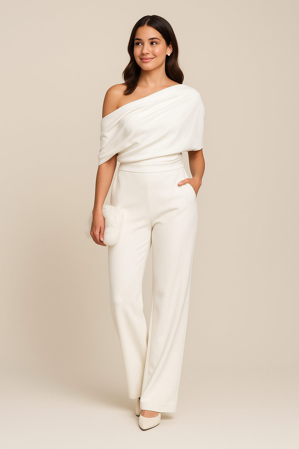 Ashford | July Elegant Spring Jumpsuit With Single Breasted Neckline