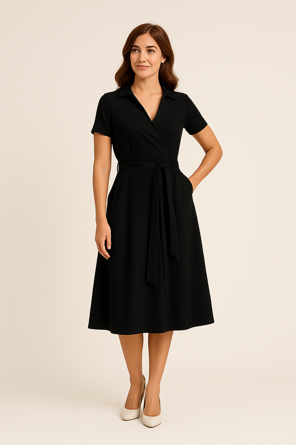 Ashford | Greer – Tailored Stretch Blouse with Refined Minimalist Charm