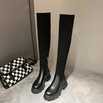 Ashford | Aino – Women’s Over-the-Knee Stretch Boots – Medium Heel, Casual Outdoor