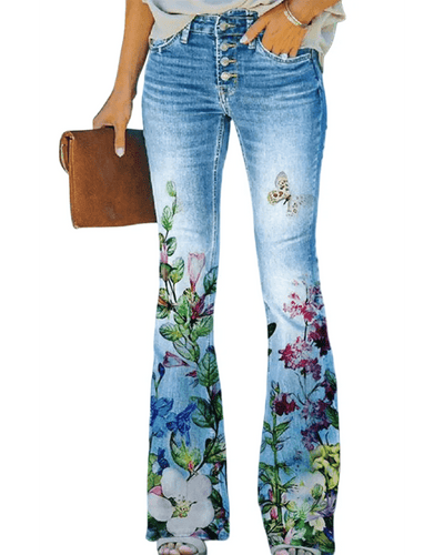 Ashford | Alice Womens Floral Jeans - Ashford London Clothing