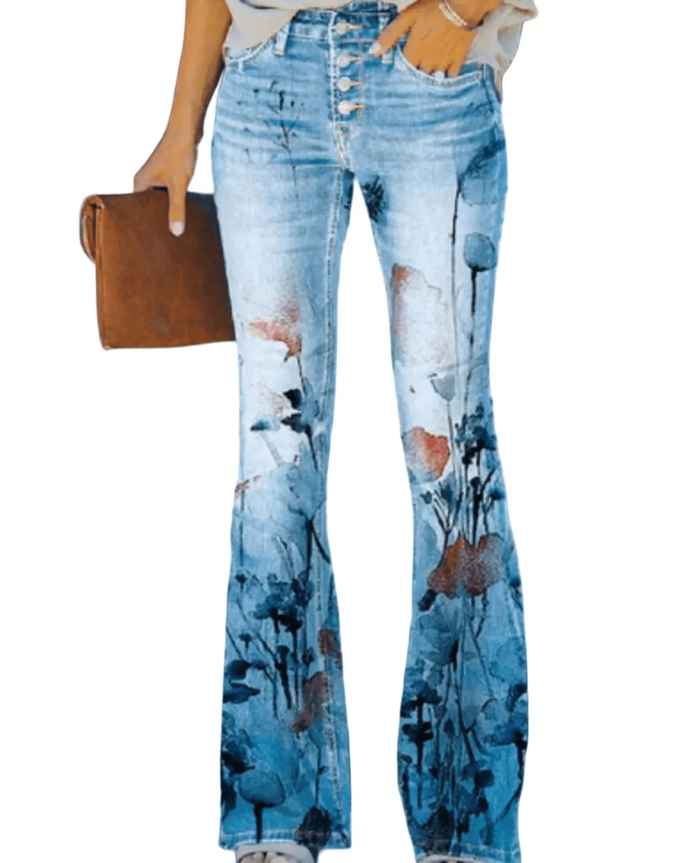 Ashford | Alice Womens Floral Jeans - Ashford London Clothing