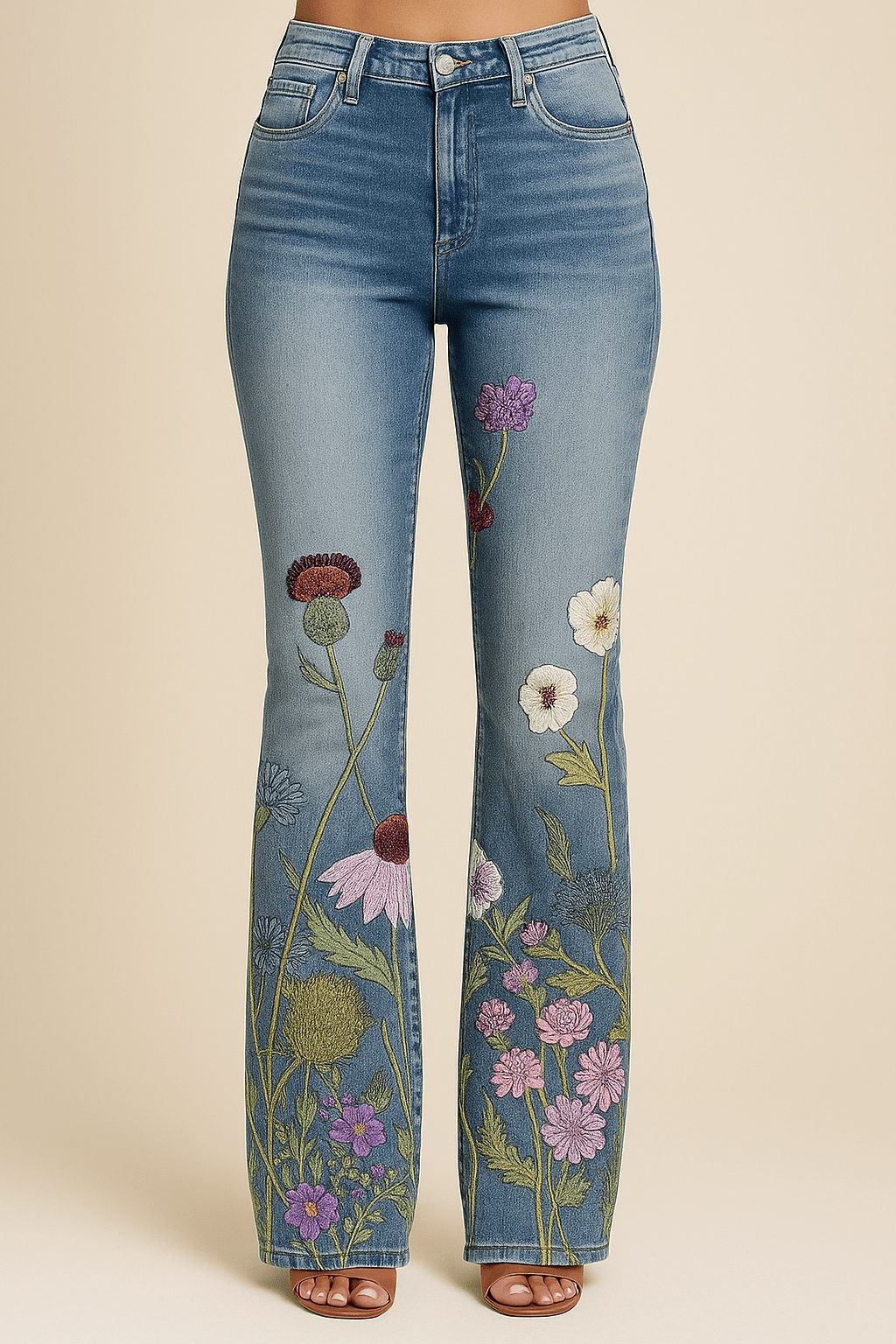 Ashford | Alice Womens Floral Jeans - Ashford London Clothing