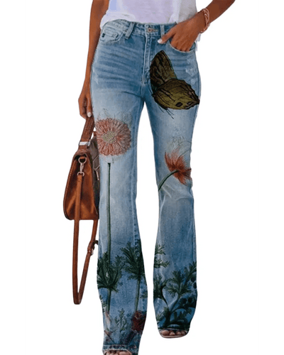 Ashford | Alice Womens Floral Jeans - Ashford London Clothing