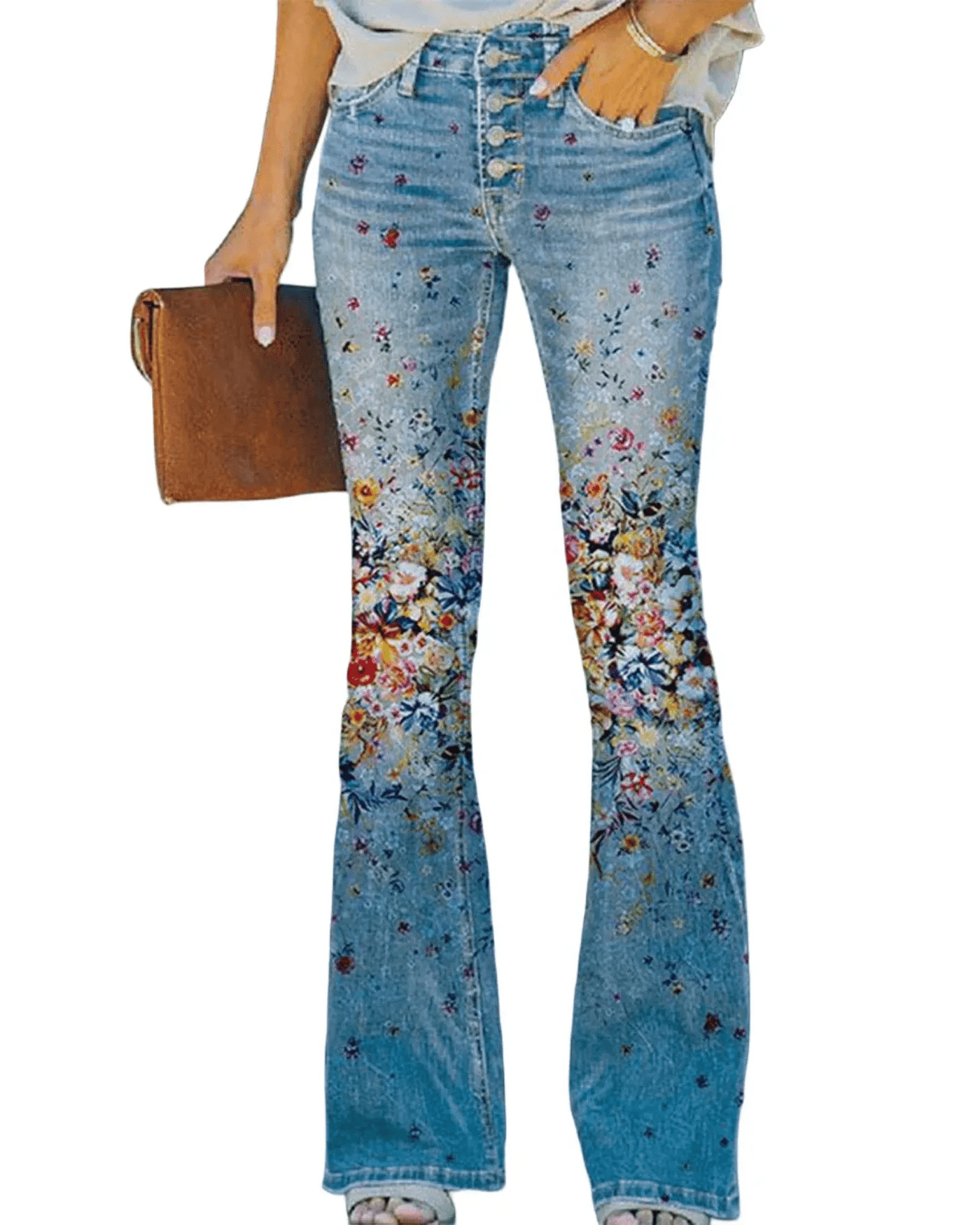 Ashford | Alice Womens Floral Jeans - Ashford London Clothing