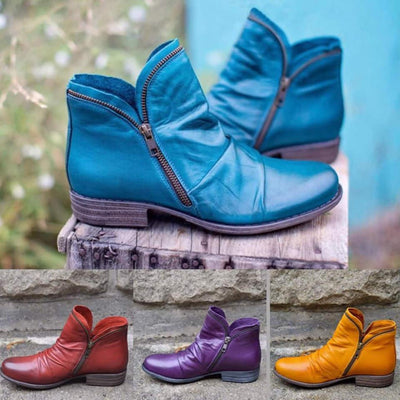Ashford | Alina – Women’s Zip-Up Ankle Boots – PU Leather