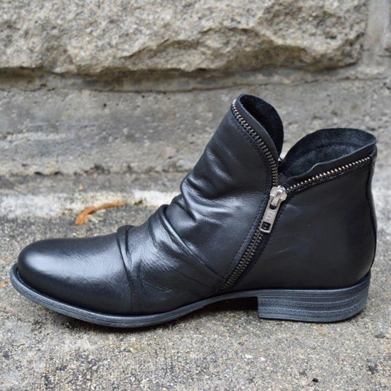 Ashford | Alina – Women’s Zip-Up Ankle Boots – PU Leather