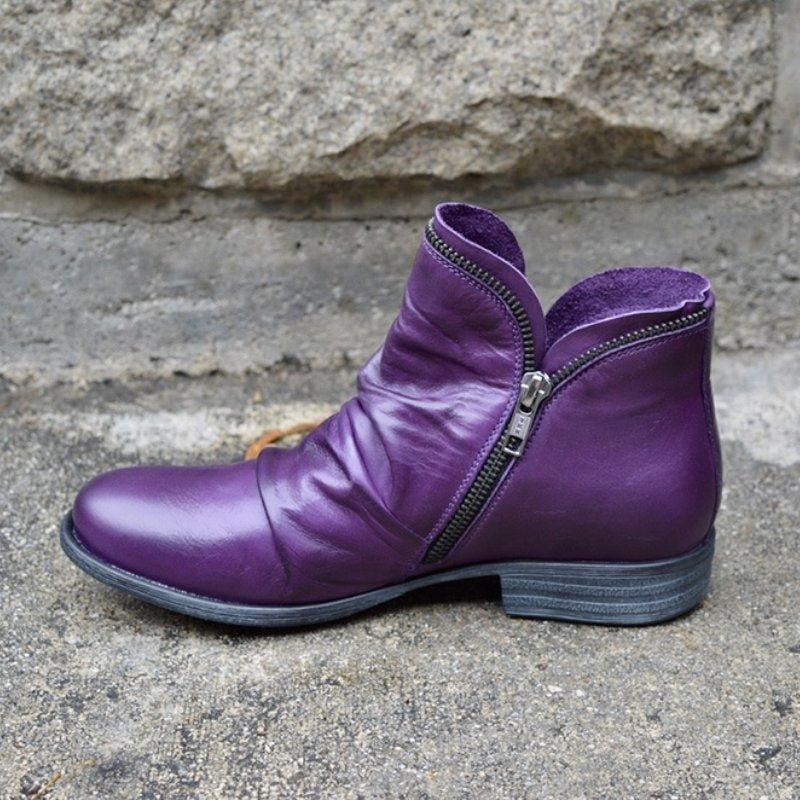 Ashford | Alina – Women’s Zip-Up Ankle Boots – PU Leather
