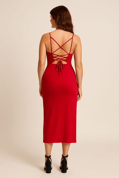 Ashford | Amira Women’s Evening Dress – Side Slit – Bodycon – Strappy Back - Ashford London Clothing
