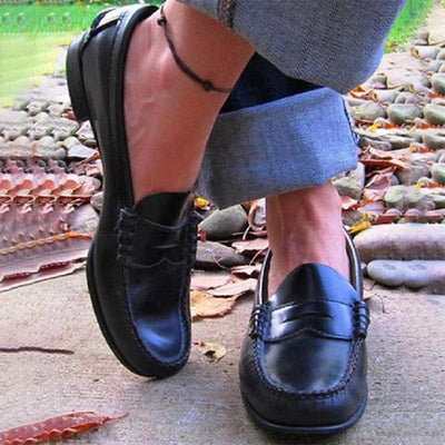 Ashford | Aoife – Women’s Leather Penny Loafers – Classic Slip - On, Moccasin Style, Low Heel - Ashford London Clothing