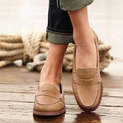 Ashford | Aoife – Women’s Leather Penny Loafers – Classic Slip - On, Moccasin Style, Low Heel - Ashford London Clothing