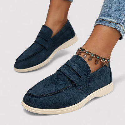 Ashford | Astrid – Women’s Soft - Brushed Fabric Loafers – Pointed Toe, Cushioned Insole - Ashford London Clothing