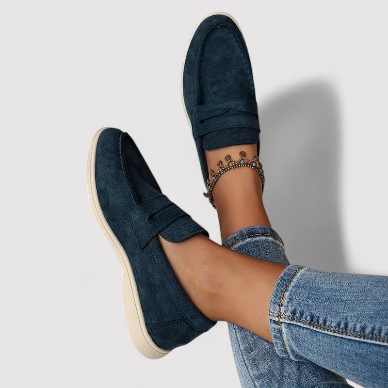 Ashford | Astrid – Women’s Soft - Brushed Fabric Loafers – Pointed Toe, Cushioned Insole - Ashford London Clothing