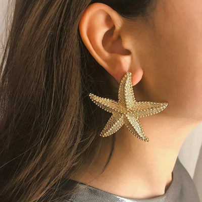 Ashford | Bella – Starfish Drop Earrings in Gold - Ashford London Clothing