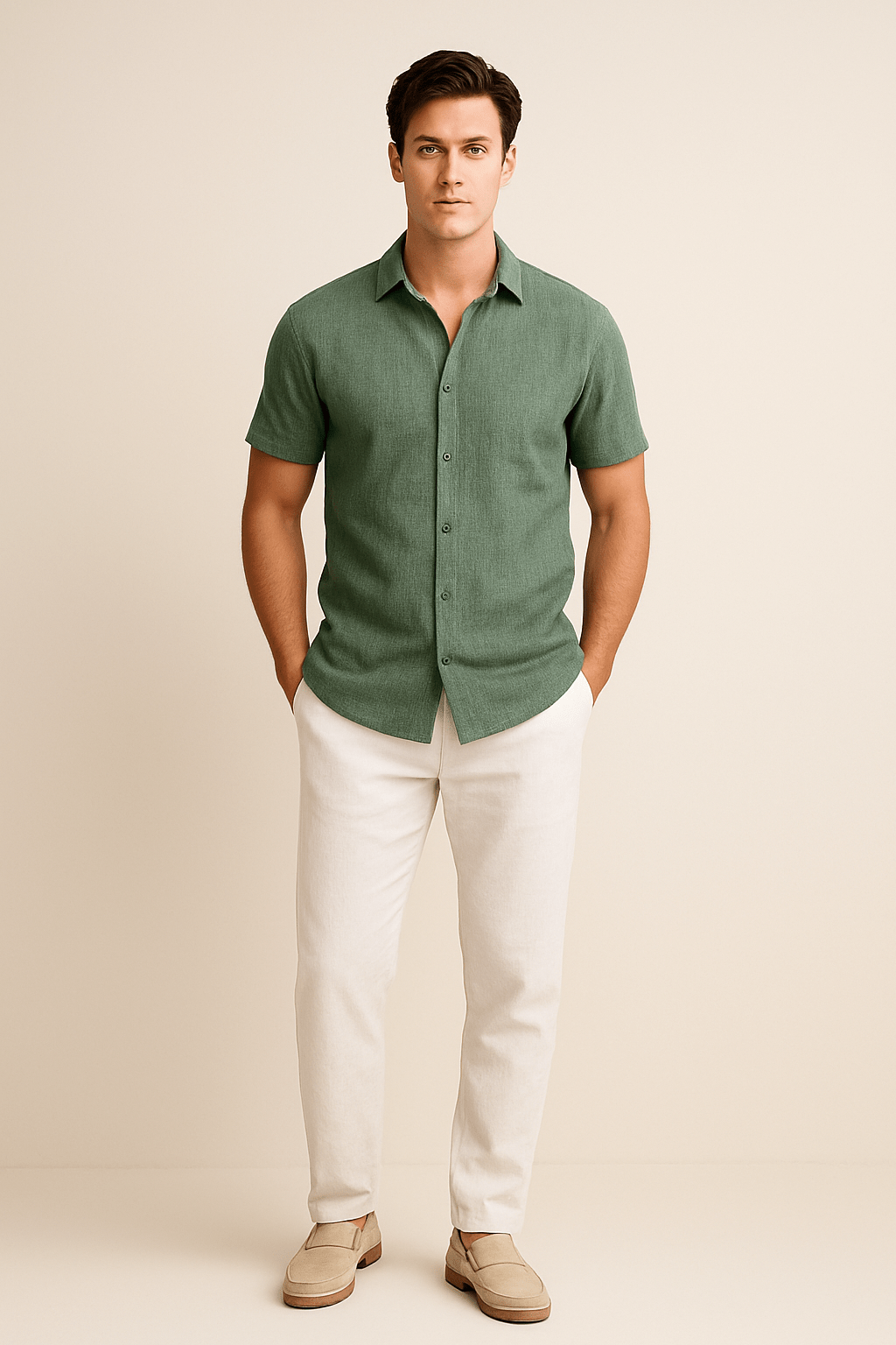Ashford | Button - Down Shirt – Casual Short Sleeve Style for Men - Ashford London Clothing