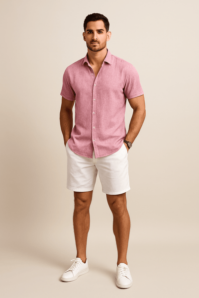 Ashford | Button - Down Shirt – Casual Short Sleeve Style for Men - Ashford London Clothing