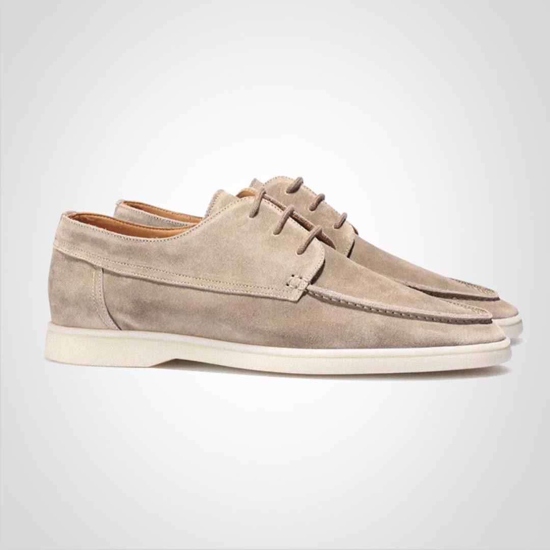 Ashford | Callum Suede Moc Toe Shoes – Lace - Up – Casual Low - Top – Men - Ashford London Clothing
