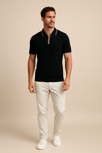 Ashford | Casual Polo Shirt – Waffle Knit Design for Everyday Wear - Ashford London Clothing