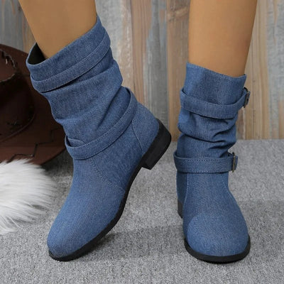 Ashford | Celina – Women’s Midi Ankle Boots with Round Toe & Medium Heel
