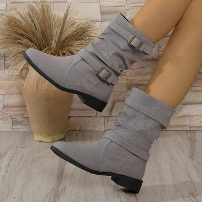 Ashford | Celina – Women’s Midi Ankle Boots with Round Toe & Medium Heel