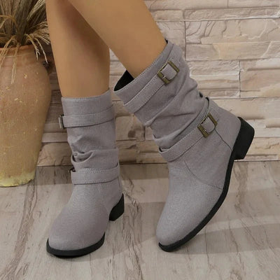 Ashford | Celina – Women’s Midi Ankle Boots with Round Toe & Medium Heel