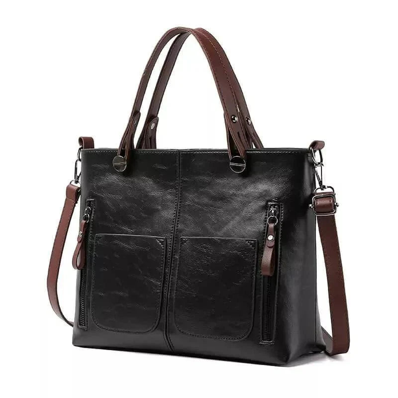 Ashford | Colette – Women’s Shoulder Bag – Faux Leather – Dual Handle – Detachable Strap – Multi Pocket - Ashford London Clothing