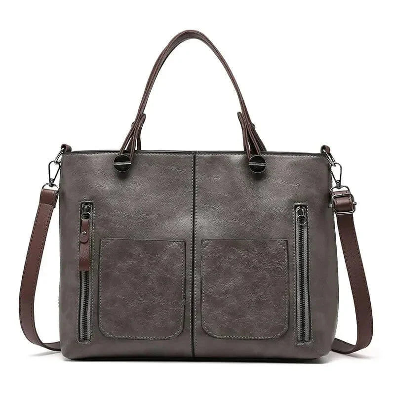 Ashford | Colette – Women’s Shoulder Bag – Faux Leather – Dual Handle – Detachable Strap – Multi Pocket - Ashford London Clothing