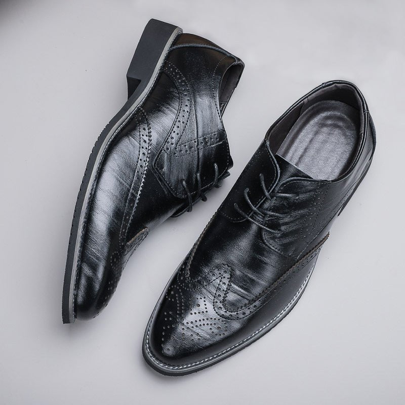 Ashford | Damien Men’s Lace - Up Shoes – Ombre Design – Pointed Toe – PU Leather - Ashford London Clothing