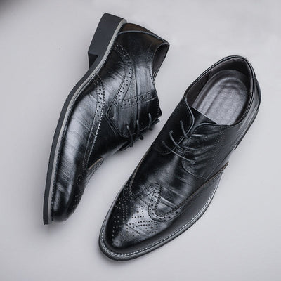 Ashford | Damien Men’s Lace - Up Shoes – Ombre Design – Pointed Toe – PU Leather - Ashford London Clothing