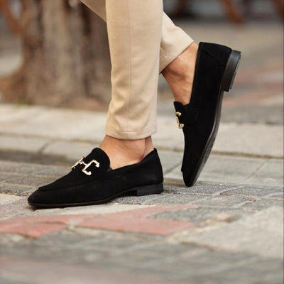 Ashford | Dominic Suede Loafers with Horsebit Detail – Almond Toe – Smart Slip - On - Ashford London Clothing
