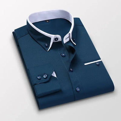 ASHFORD | Elegant casual long - sleeve shirt for men - Ashford London Clothing