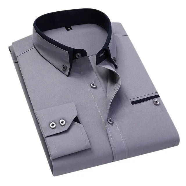 ASHFORD | Elegant casual long - sleeve shirt for men - Ashford London Clothing