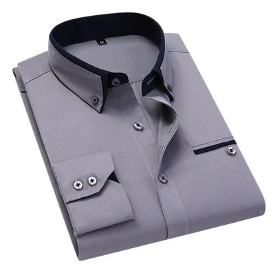 ASHFORD | Elegant casual long - sleeve shirt for men - Ashford London Clothing