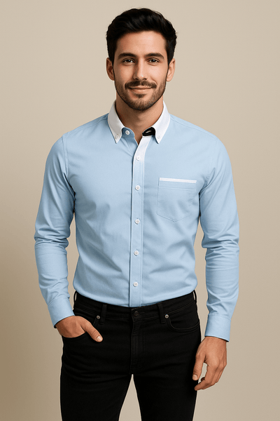 ASHFORD | Elegant casual long - sleeve shirt for men - Ashford London Clothing