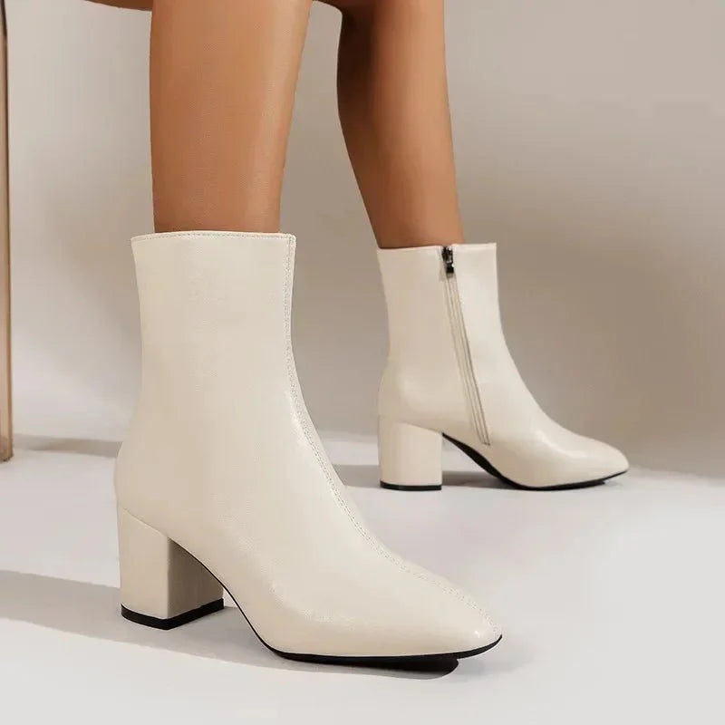 Ashford | Elida – Women’s High Heel Ankle Boots with Side Zip & Pointed Toe