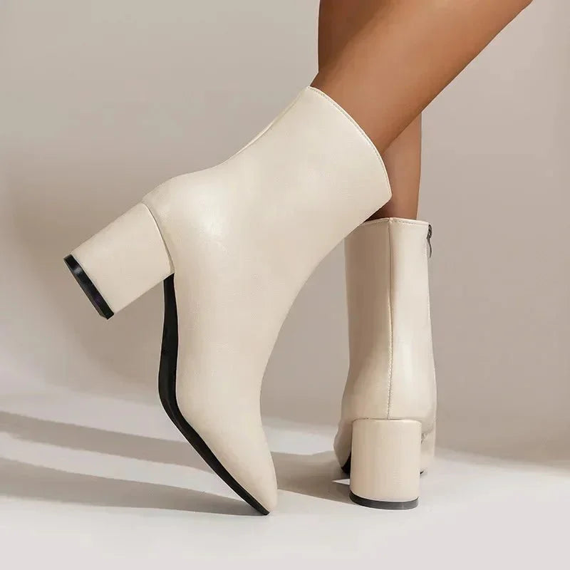 Ashford | Elida – Women’s High Heel Ankle Boots with Side Zip & Pointed Toe