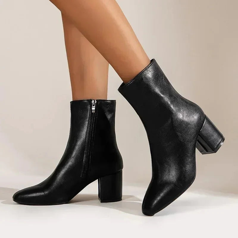 Ashford | Elida – Women’s High Heel Ankle Boots with Side Zip & Pointed Toe