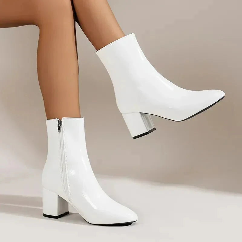 Ashford | Elida – Women’s High Heel Ankle Boots with Side Zip & Pointed Toe