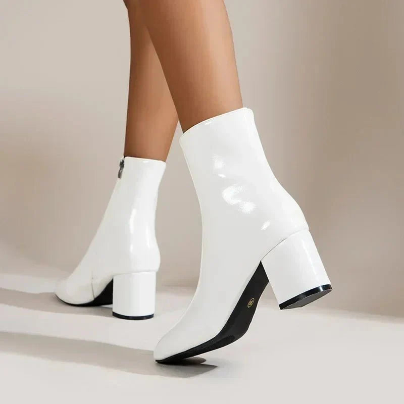 Ashford | Elida – Women’s High Heel Ankle Boots with Side Zip & Pointed Toe