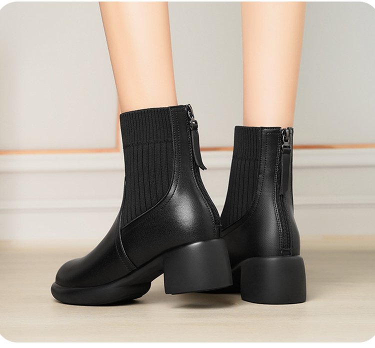 Ashford | Elida – Women’s Stretch Sock Boots with Sleek Heel & Knit Upper