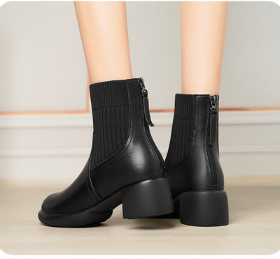 Ashford | Elida – Women’s Stretch Sock Boots with Sleek Heel & Knit Upper