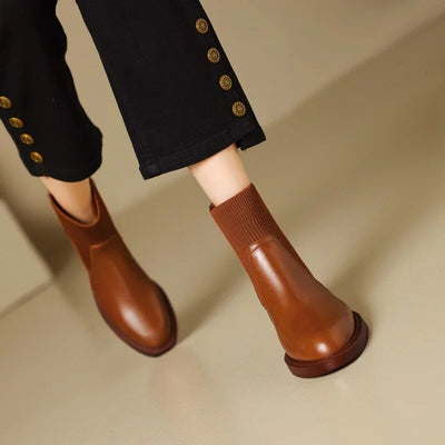 Ashford | Elida – Women’s Stretch Sock Boots with Sleek Heel & Knit Upper