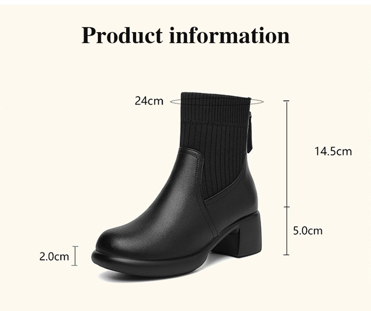 Ashford | Elida – Women’s Stretch Sock Boots with Sleek Heel & Knit Upper