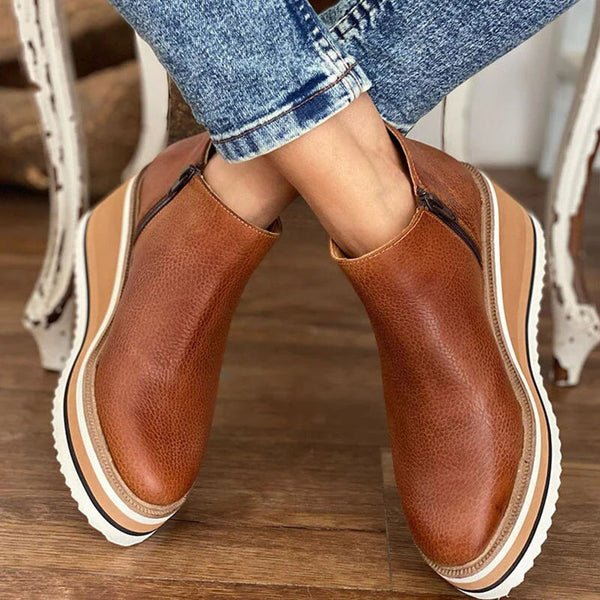 Ashford | Elise – Women’s Leather Ankle Boots with Sleek Silhouette & Cushioned Fit