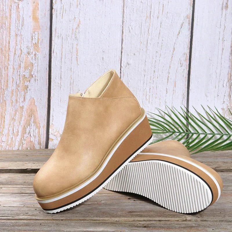 Ashford | Eliza – Women’s Ankle Boots with Zip & Platform – Synthetic Leather