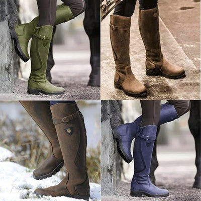 Ashford | Elspeth – Women’s Waterproof PU Leather Riding Boots with Warm Lining