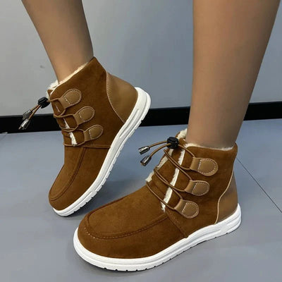 Ashford | Freya – Women’s Flat Ankle Boots with Round Toe & Rugged Outdoor Sole
