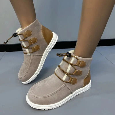 Ashford | Freya – Women’s Flat Ankle Boots with Round Toe & Rugged Outdoor Sole