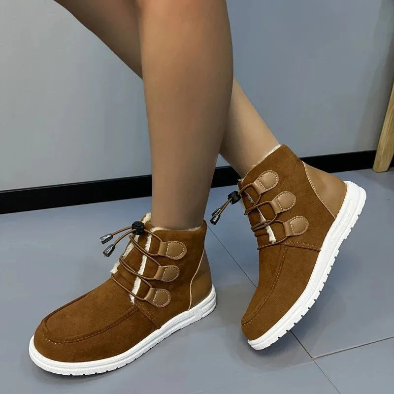 Ashford | Freya – Women’s Flat Ankle Boots with Round Toe & Rugged Outdoor Sole