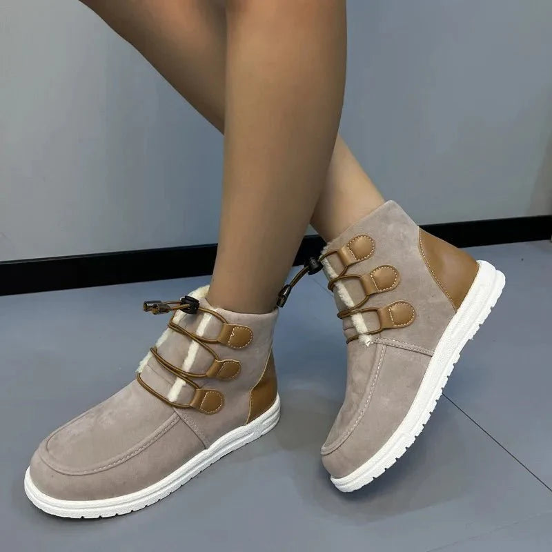 Ashford | Freya – Women’s Flat Ankle Boots with Round Toe & Rugged Outdoor Sole