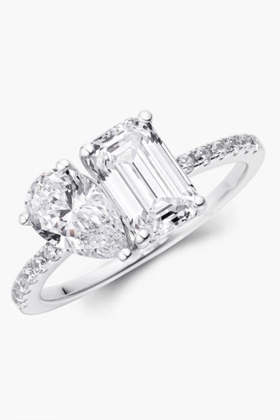 Ashford | Heide – Emerald & Crushed Ice Pavé Ring - Ashford London Clothing